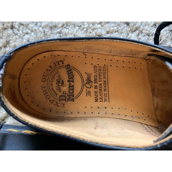 Dr Martins Air Wair men's black leather Oxford shoes size 7 - Picture 2 of 8